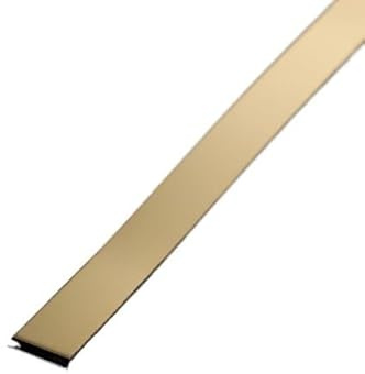 Battiscopa,Battiscopa Passacavi Striscia Adesiva Parete Specchio/spazzola Acciaio Inox,3,0 Metri/rotolo,Decorazione Autoadesiva(1cm gold,3.0m mirror)