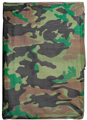 GARDENIX Camo Tarpaulin 3m x 5m Camouflage Tarp 50gsm Waterproof Tarp Sheet Cover, Groundsheet, Multipurpose, Lightweight