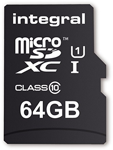 Integral Memory UltimaPro 64 GB MicroSDXC Class 10 Memory Card up to 40 MB/s, U1 Rating, Black