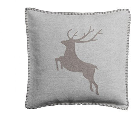 David Fussenegger Kissenhülle Sylt Hirsch hellgrau 50 x 50 cm 8709/97
