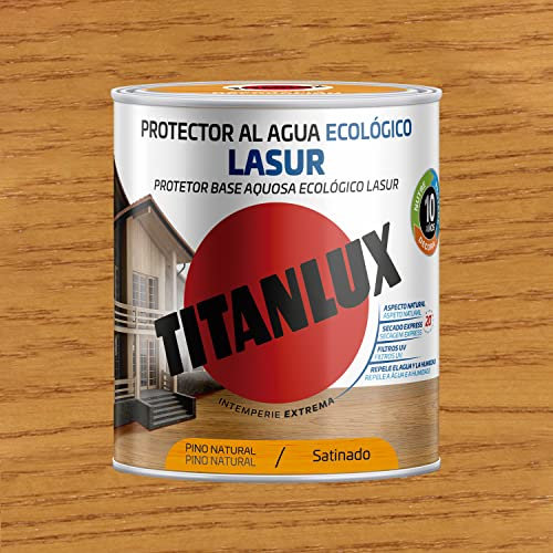 Titanlux Lasur al agua Ecológico para madera Satinado Pino Natural 750 ml