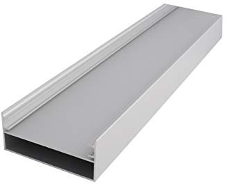 Profil périmétrique et de finition en aluminium mat pour bloc de verre, 200 x 8,4 x 3,5 cm. Unité de vente 1 profil de 200 cm.