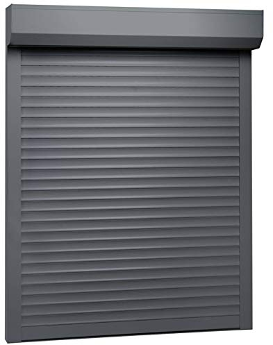 Susany Rollladen Rollladenpanzer Behang Rolladen Rolladenbehang Vorbaurollladen Vorbaurolladen Gute Wärme- und Schalldämmung Aluminium Anthrazit 130 x 140 cm