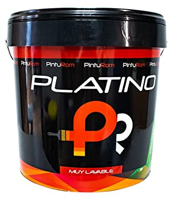 Pinturom Plástico muy lavable PLATINO (Blanco, 14 L.)