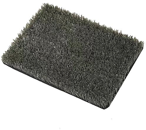 LOOQS Teppich-Kunstrasen, grau, 15 mm Florhöhe, hohe Dichte, Haltbarkeit, realistischer Haustier-Hunderasen (Size : 2x3.5m)