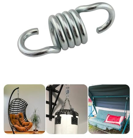 zalati Molle di estensione in acciaio zincato temprato per amaca, per sedie a dondolo e sacchi di sabbia, capacità di carico 500 kg