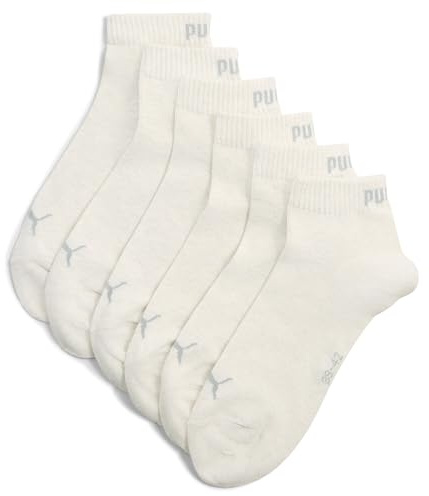 PUMA Unisex Plain Quarter 3-pack, Havregryn, 43-46