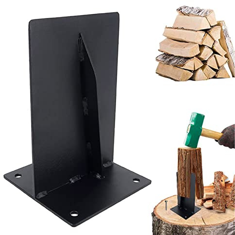 POCDOKYZ Manuelles Holzspalten, robuster Holzspalter mit Ax-Klingen-Design, sicher zu bedienen, Brennholzspalter für Feuerstelle, Kamin