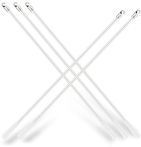 JUYO VONSAN Curtain Pull Wand Blinds 5pcs 12 inch Wand Fiberglass Vertical Blinds Replacement Parts Blind Tilt Wand (5, 12 Inch in Length)