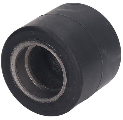 Mavaol Roue de de camion 80 mm x 70 mm, acier inoxydable et caoutchouc, résistant aux rayures, remplacement du roulement 6204, convient aux transpalettes