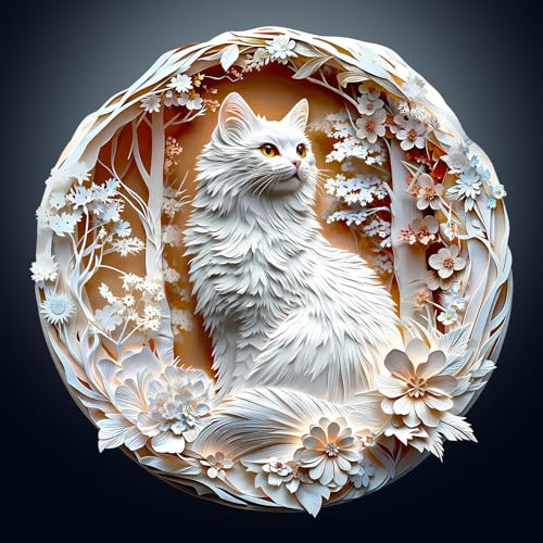 Holzpuzzle Erwachsene, Visuell Katze Holz Puzzle Erwachsene, Wooden Puzzle | Unregelmäßige Einzigartige Puzzle, Holzpuzzle Tierform, Puzzle Mit Box Aus Holz 34x33.4cm , Weihnachts Geschenke für Freunde