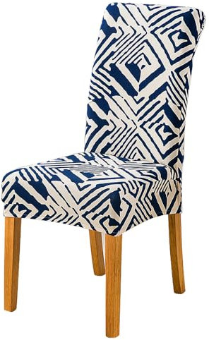 Meigeh Fundas para Sillas de Comedor Fundas para Sillas de Cocina Ajustables Cubre Silla Cubiertas de Sillas Modern 6 Piezas Erguido