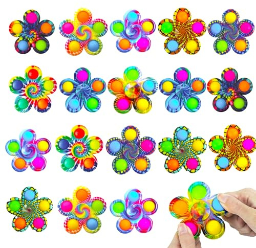 9 PCS Party Favor Fidget Spinner Toy Bulk for Kids 3-5, Goodie Bags Pop Fidgets Classroom Treasure Box Prize Boys Toys, ADHD Autism Product for Teen Adult Gift Easter Basket Stuffer for Kid