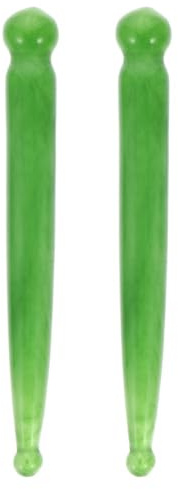 2 stücke Handgemachte Jade Gesicht Akupunktur Punkt Guasha Massage Stick Rose Quarz Jade Stein Gua Sha Schaben