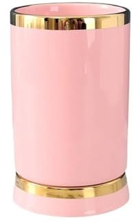 SDA287MZ Cutlery Holder Stand Ceramic Utensil Holder Spoon and Chopstick Holder Drying Rack with Drain Tray Kitchen Utensil Holder(Pink)