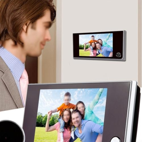 EasyByMall Digitale Türspion Kamera, Kabellose Kamera 3,5 Zoll LCD-Bildschirm, Innenfarbbildschirm, Privatsphäre, Menschenerkennung