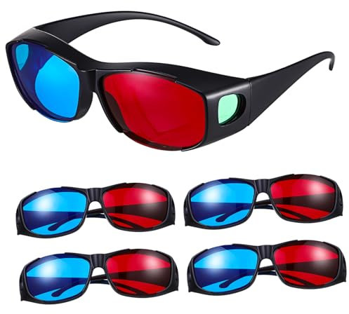 Veemoon 5piezas Gafas Para Películas y Videojuegos Unidades Diseño Compacto Sin Presión Orejas y Nariz Para Experiencia Inmersiva
