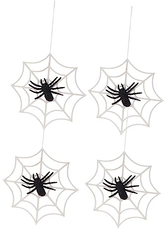 SOLUSTRE 1 Juego Paquete De Decoraciones De Telaraña Espeluznante para Halloween Ornamentos Realistas De De Juguete para Bromas Y Festivo 4 Piezas