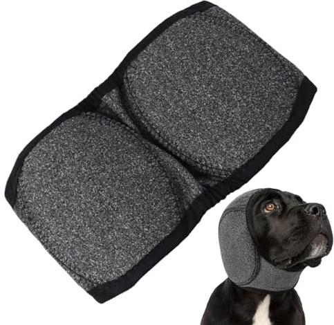 Uozonit Hundöronmuffar – vattentätt skydd – justerbart hundöron wrap – för anti-stress valp bullrigt utomhus dusch trimning naglar borste tänder ryta skötsel regn åska