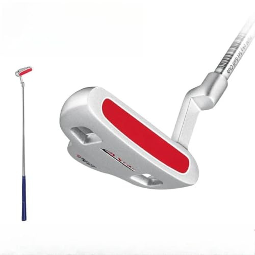 Putter de golf para niños, para diestros, de acero inoxidable, para principiantes, palos de golf, práctica (9-12 años, rojo)