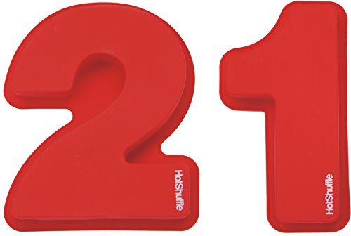 HotShuffle Große 30cm Silikon Anzahl 21 Kuchenform Backen Geburtstag Jubiläum Geburtstagstorte