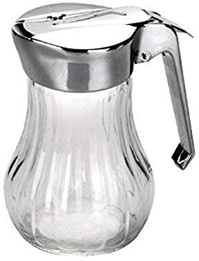 ibili 755300 Honigspender, 250 ml, Glas, transparent / silber, 8 x 8 x 15 cm, Anthrazit