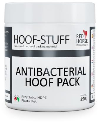 Hoof-Stuff - Antimicrobial Horse Hoof Pack (290g) | Natural Packing | Cleanse and Protect | Frog Central Sulcus Pack | Protective Crevice Filler | Thrush and White Line Care | Honey and Zinc Oxide