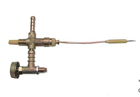 RUBINETTO PER FORNELLONE GAS BOMBOLA CON VALVOLA DI SICUREZZA E TERMOCOPPIA