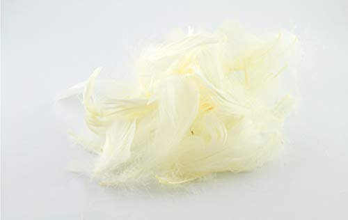 5g Gänsefedern ca. 7-12cm (ivory/elfenbein 810) // Gänseflaum Gänsedaunen Federn Bastelfedern Dekofedern Deko Natur