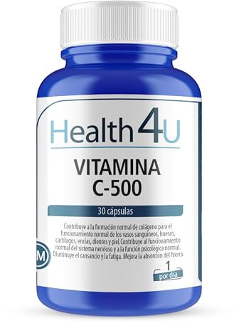 Health4U Vitamina C-500 30 cápsulas - Suplemento para el sistema inmunitario y el nivel de energía