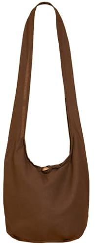 PANASIAM Schulterbeutel Damen & Herren - Große & leichte Schultertasche | Unisex Baumwolltasche, Umhängetasche, 2 Größen mit Reißverschluss & extra Innentasche, robust & pflegeleicht, Baumwolle