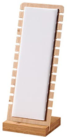 GERUI Espositore per gioielli, collana in legno, supporto per gioielli, organizer per vetrine, supporto per collane, ciondoli, bracciali (bianco)