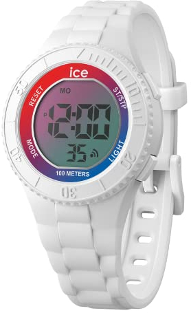 Ice-Watch - ICE digit Sunset rainbow - Weiße Armbanduhr für Mädchen mit Kunststoffarmband - 021397 (Small)