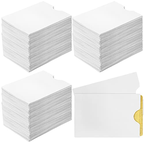 Thenshop Briefumschläge, Kreditkartenetui, Hotel-Schlüsselhüllen, Weiß | 6,1 x 8,9 cm große Kreditkartenhüllen aus Papier, blanko, beschreibbar, bedruckbar, Kreditkartenschutzhüllen für Business