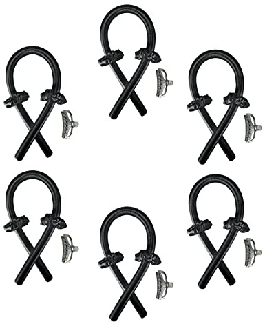 barenx 6 st värmefria locktångar, pannband, lockar, silke, hårstyling, verktyg, svart