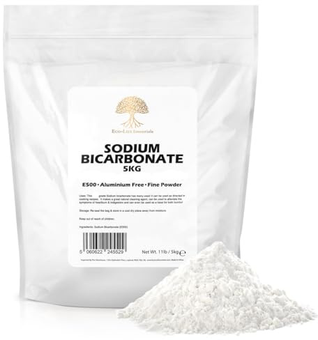 Pure Baking Soda, Sodium Bicarbonate (11 lbs.) Food Grade for Cleaning, Baking, Bath Bombs and Teeth, Swimming Pools