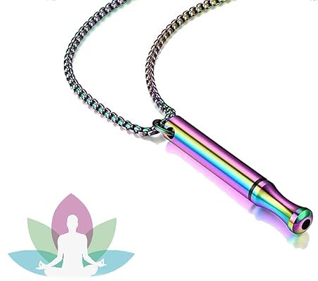 Collier de respiration pour arrêter de fumer,Collier de soulagement de l'anxiété,Collier de respiration pour arrêter de fumer,Collier d'exercices de respiration profonde portable(Couleur)