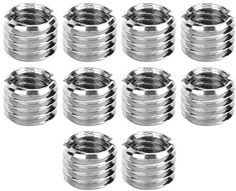 Inserti Filettati da 10 Pezzi, Inserto di Riparazione Filettato per Dado Riduttore in Acciaio Inossidabile per Tagliare Filetti con Dado Riduttore Filettatura Interna M6x1,0mm,