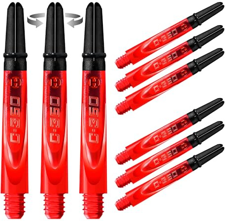 Harrows Darts 3 x Sets of Carbon 360 Dart Stems - 9 Dart Shafts in Total - Medium, Midi & Short