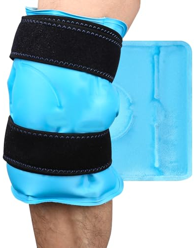 Poche de Glace Réutilisable, compresses glacées réutilisables sac de glace réutilisable pour genou avec thérapie par Compresses froides et chaudes pour les blessures,les gonflements,arthrite, entorses