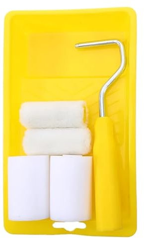 YUKORT Farbroller 3/4/6-teiliges Mini-Schaumstoff-Farbroller-Malerei-Dekorationsset 2-Zoll-Kleines Farbroller-Set for Wandreparaturpinsel Gelb Farbwalze (Color : Oily Sponge wool6pcs)