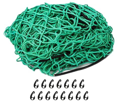 ALI2 2mx3m Filet Remorque avec 15 Crochets en Plastique et Cordon Élastique,Filet pour Remorque pour Camions,Remorques,Vert (2m*3m)