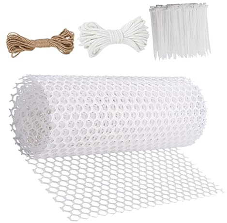 BESPORTBLE Kit de Poteau en Mousse Filet de Jardin Fruits, Support de Plante Grimpante en Coton et Jute, Décoratif et Espace de Croissance pour Plantes en Pot