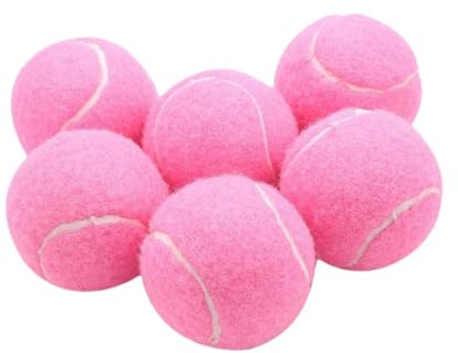 JISADER 6 Stück Tennisbälle, elastische Bälle, 2,52 Zoll Durchmesser, Rückprallbälle für Hunde, Spielzeugbälle, verschleißfeste Trainingsbälle zum Spielen mit