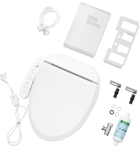 Elektronisk bidé sits smart dusch WC tillbehör toalettsits elektriskt fodrade säten intelligent dusch uppvärmd toalett toalettlock med funktion duschmunstycke automatisk sänkning 1 350 W