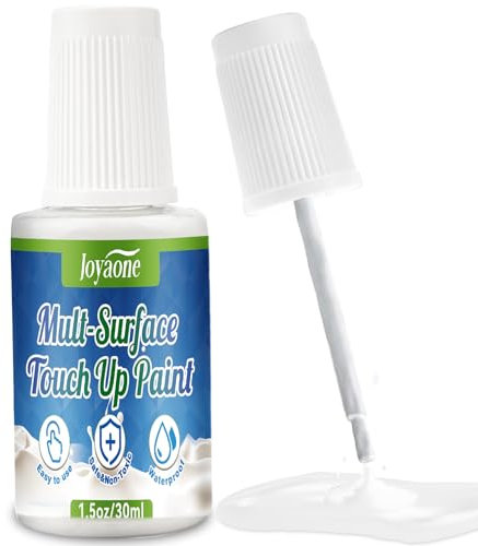 JOYAONE Bianca Riparazione per Piastrelle, White Enamel Paint for Kitchen Appliances & Bathroom, Fast Drying, Suitable For Bathtub, Tile, Metallal, Shower, Sink, Furniture, Chips