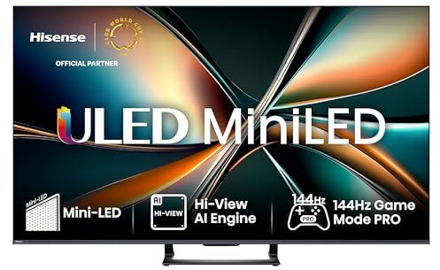 Hisense 50U7Q, LED-Fernseher - (126 cm (50 Zoll), schwarz (matt), UltraHD/4K, Mini-LED, Hi-View AI Engine, QLED Colour, 144Hz Panel) [Energieklasse E] (20015613)