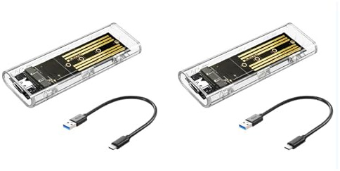 Mocturnity 2 enclosure SSD M2 M.2 NVME Alloggiamento SSD portatile USB3.1 Type-C SSD Case trasparente 5 Gbps per PC