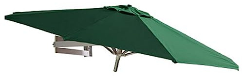 Garden Umbrella Cantilever Patio Umbrella Tilt Adjustment Yard Umbrella Wall-Mounted Sun Shade Umbrella Foldable Sun Shelter for Home Backyard Fillable Base,210cm/83in Green A