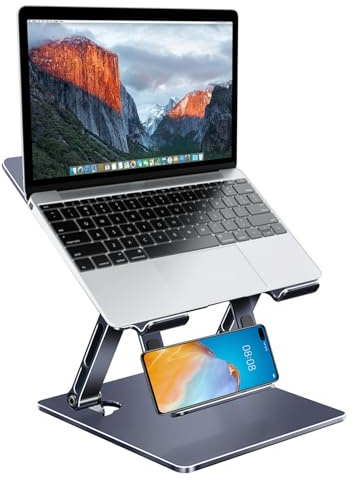 BEOSIOR Laptop Stand, Desktop Projector Stand, Ergonomic, Portable Holder with Adjustable Height and Heat Dissipation, Compatible with Air, Pro, Dell, HP, Lenovo 10-17 Laptops